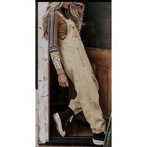 Madepants Camel Fleece Gorpcore Utility Overalls Jumpsuit Medium